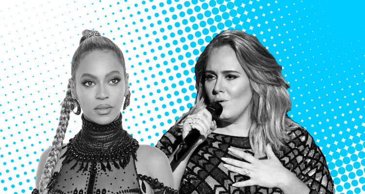 Beyonce Adele compare